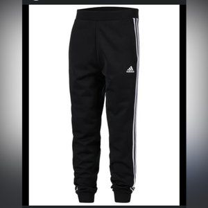 Youth Adidas Black 3 Stripe Core Tricot Joggers Track Pants